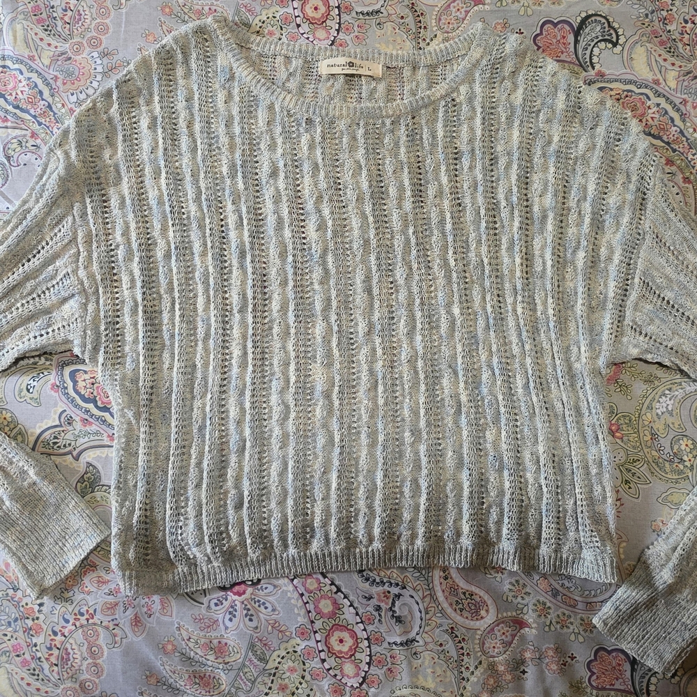 NATURAL LIFE , Light Blue Sweater - Picture 2 of 4